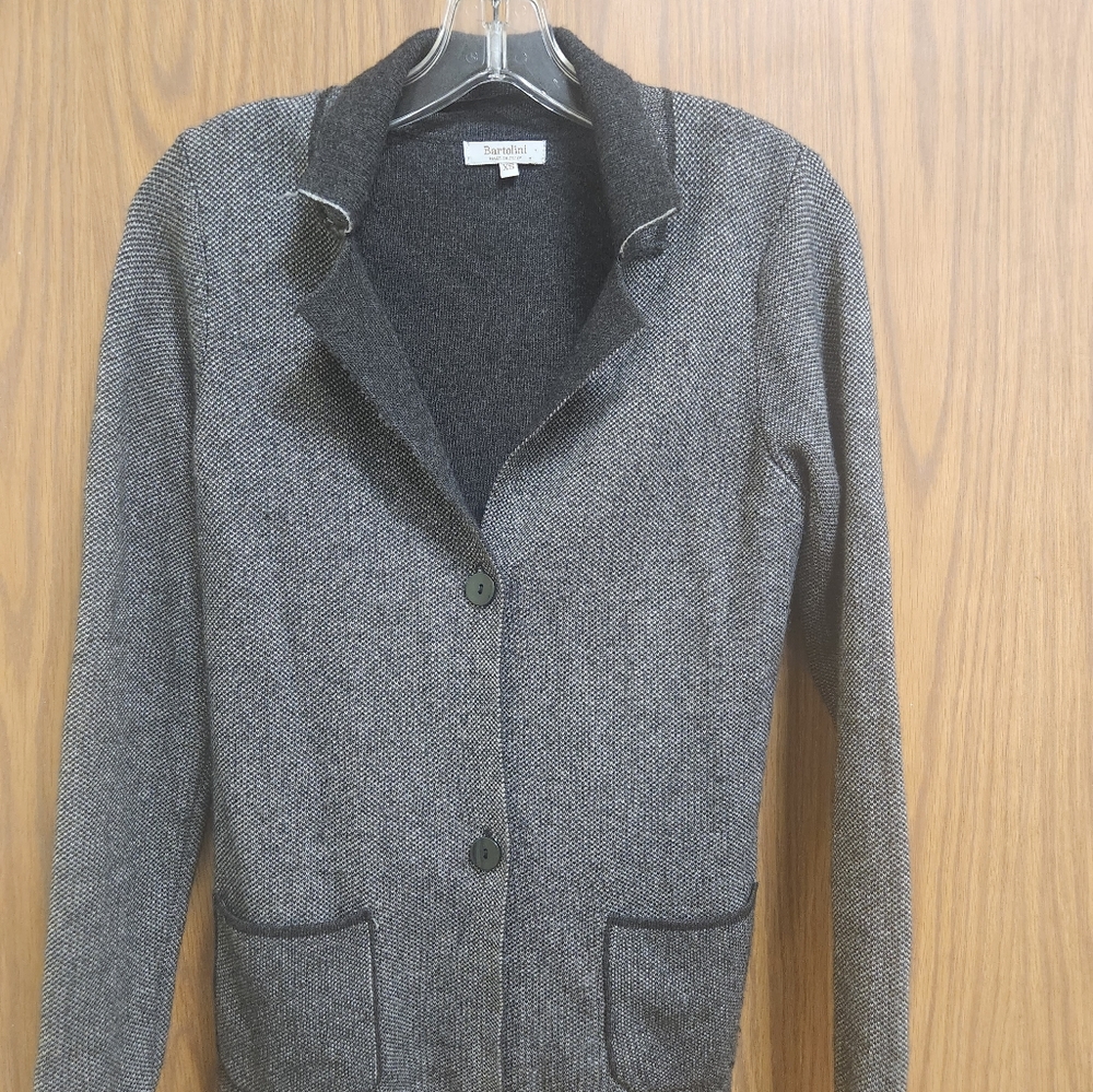 Bartolini Cardigan Charcoal Gray Made in Italy Sz XS